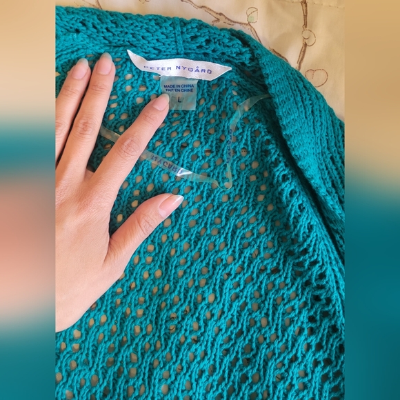 Green knit cardigan - Picture 2 of 11